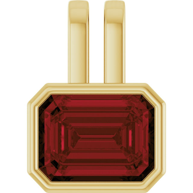 14K Yellow Gold Natural Mozambique Garnet Pendant