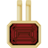 14K Yellow Natural Mozambique Garnet Pendant