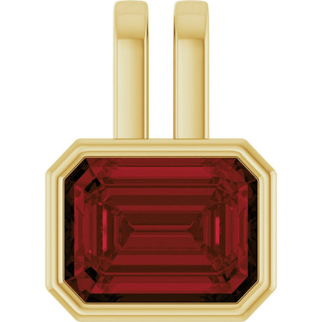 14K Yellow Gold Natural Mozambique Garnet Pendant