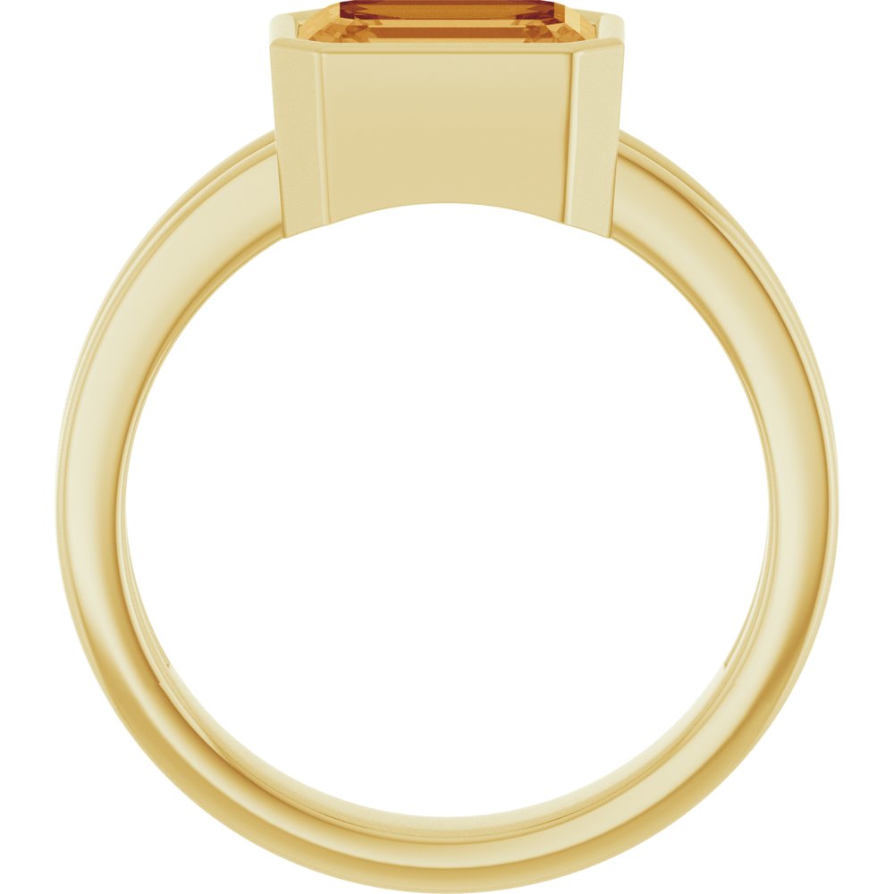 14K Yellow Gold Natural Citrine Ring