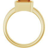 14K Yellow Gold Natural Citrine Ring