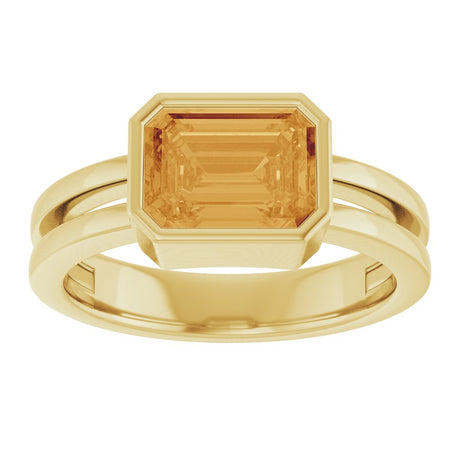 14K Yellow Gold Natural Citrine Ring