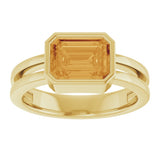 14K Yellow Gold Natural Citrine Ring