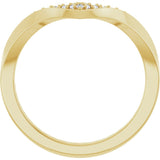 14K Yellow 1/10 CTW Natural Diamond Contour Band