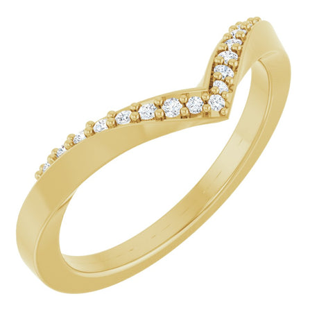 14K Yellow Gold 1/10 CTW Lab-Grown Diamond Contour Band