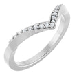 14K White Gold 1/10 CTW Lab-Grown Diamond Contour Band