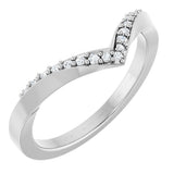 14K White Gold 1/10 CTW Lab-Grown Diamond Contour Band