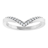 14K White Gold 1/10 CTW Lab-Grown Diamond Contour Band