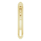 18K Yellow Gold 3 mm Milgrain Geometric Band Size 5.5