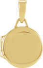 14K Yellow Gold Round Locket Pendant