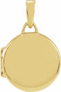 14K Yellow Gold Round Locket Pendant