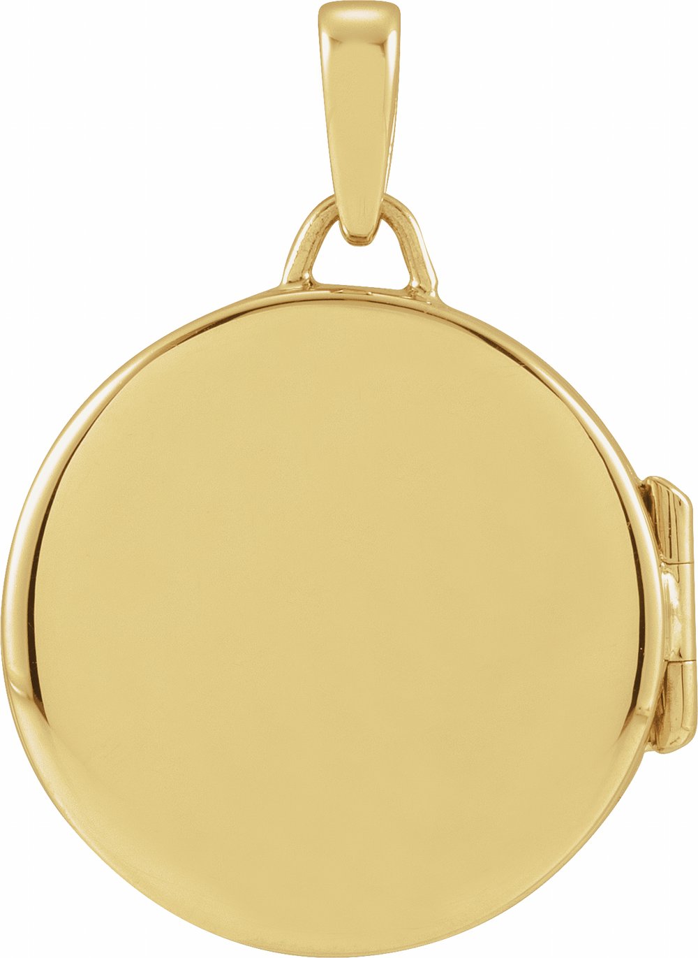14K Yellow Gold Round Locket Pendant
