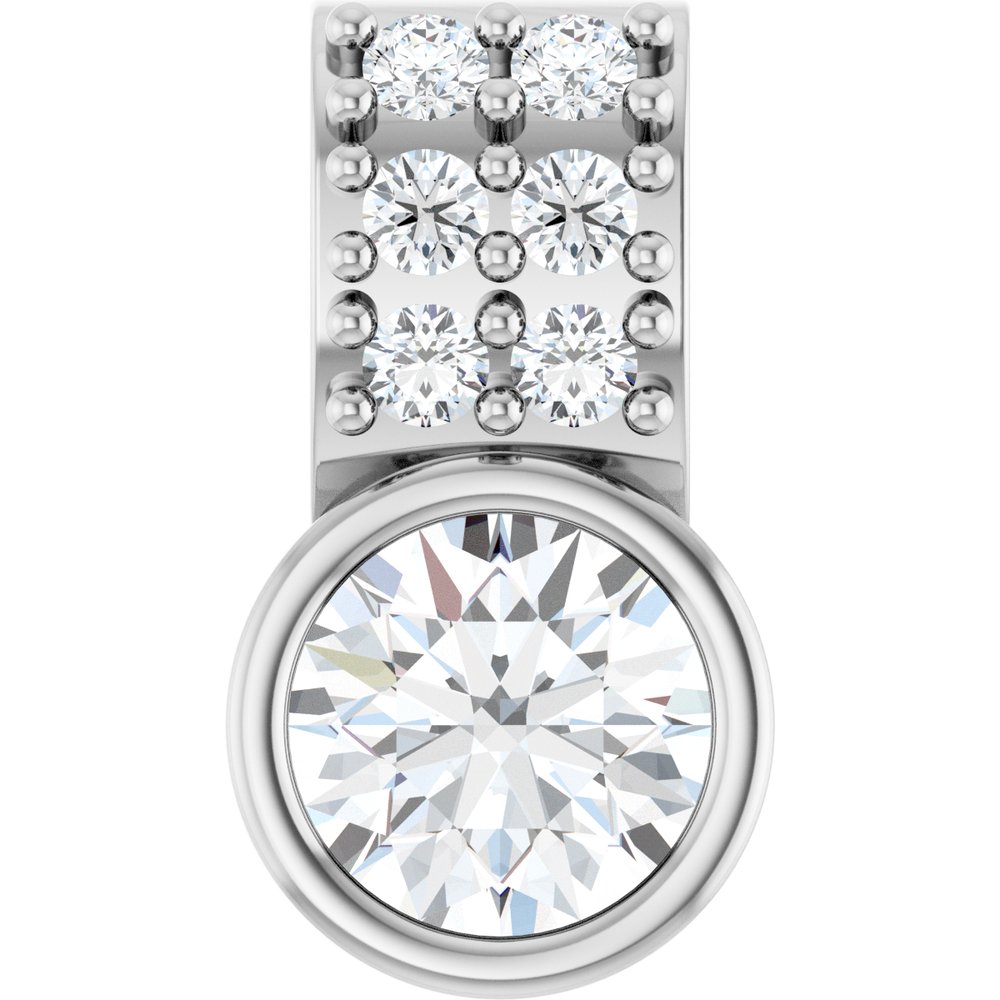 14K White Gold 1/4 CTW Lab-Grown Diamond Pendant