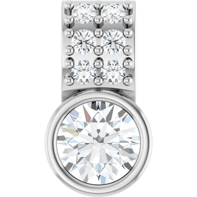 14K White Gold 1/4 CTW Lab-Grown Diamond Pendant
