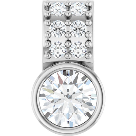 14K White 1/4 CTW Lab-Grown Diamond Pendant