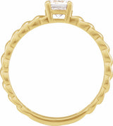 14K Yellow Gold 1/2 CT Lab-Grown Diamond Solitaire Ring