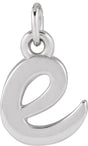 Sterling Silver Petite Initial E Pendant