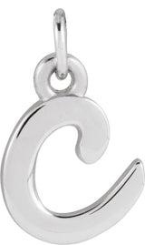 Sterling Silver Petite Initial C Pendant