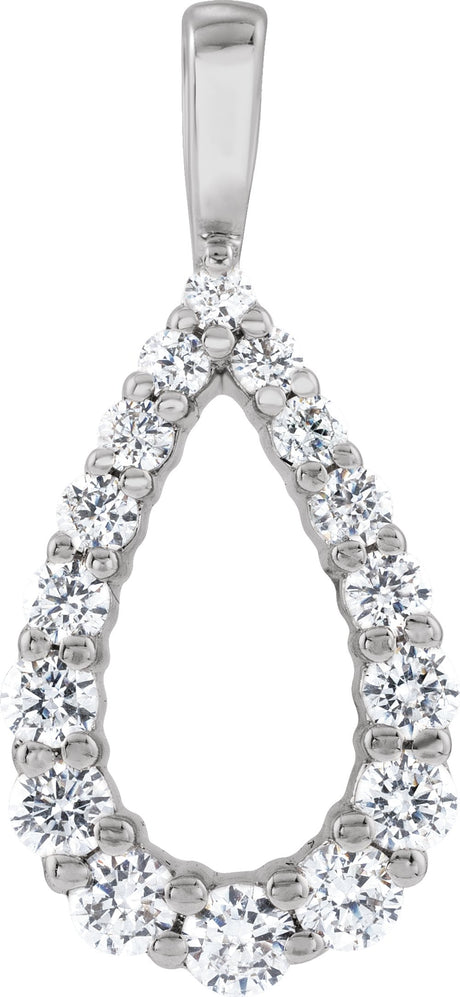 14K White Gold 1/3 CTW Lab-Grown Diamond Pendant