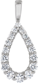 14K White Gold 1/3 CTW Lab-Grown Diamond Pendant