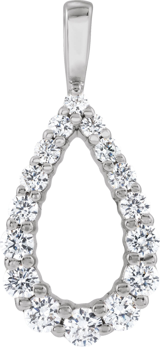14K White Gold 1/3 CTW Lab-Grown Diamond Pendant