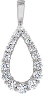 14K White Gold 1/3 CTW Lab-Grown Diamond Pendant