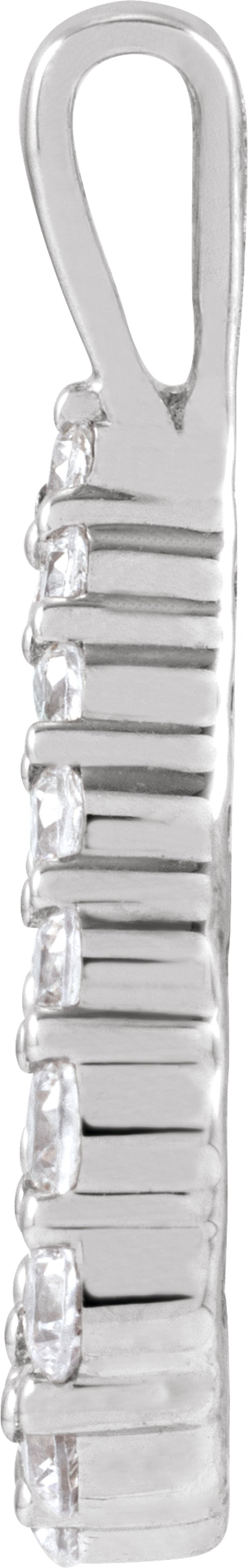 14K White Gold 1/3 CTW Lab-Grown Diamond Pendant
