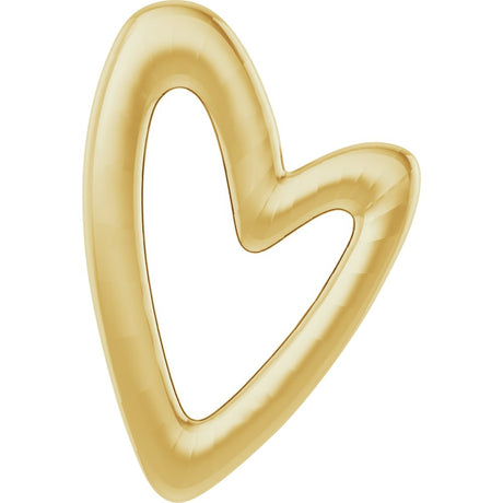 14K Yellow Heart Pendant