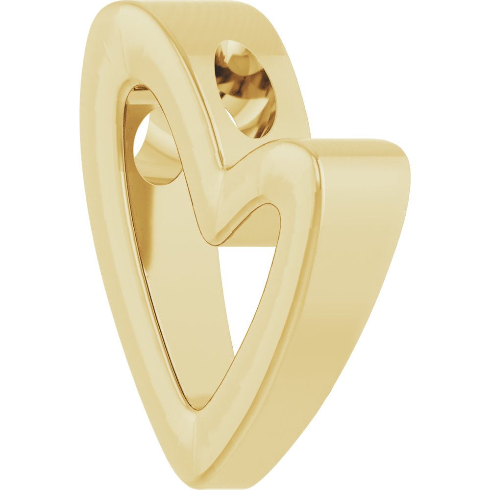 14K Yellow Gold Heart Pendant