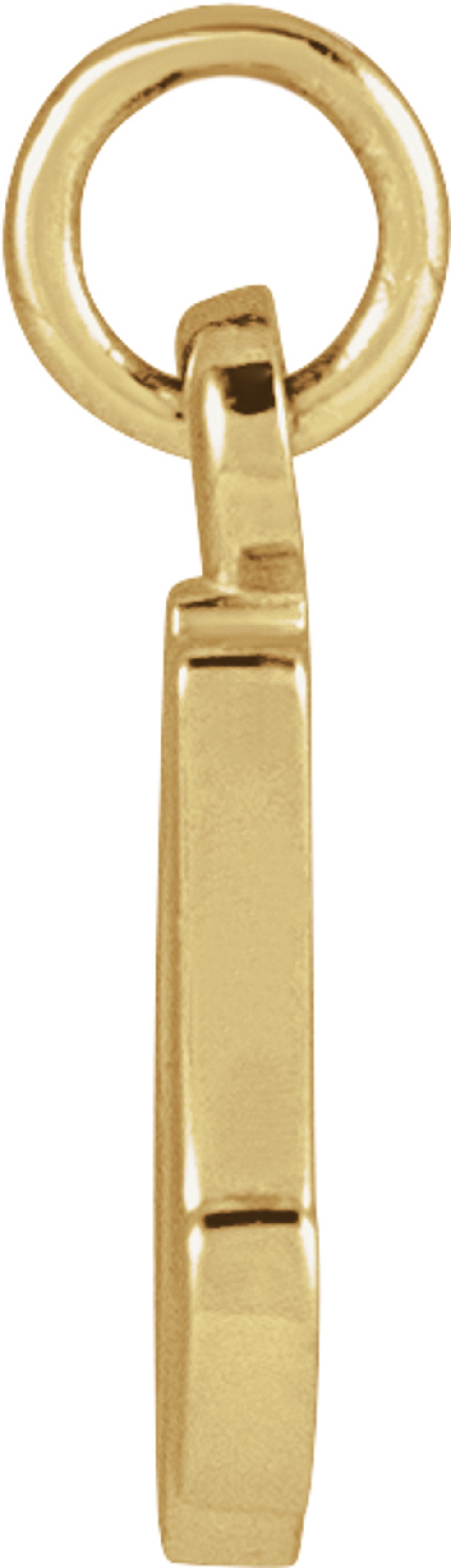 14K Yellow Gold Petite Initial A Pendant