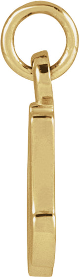 14K Yellow Gold Petite Initial A Pendant