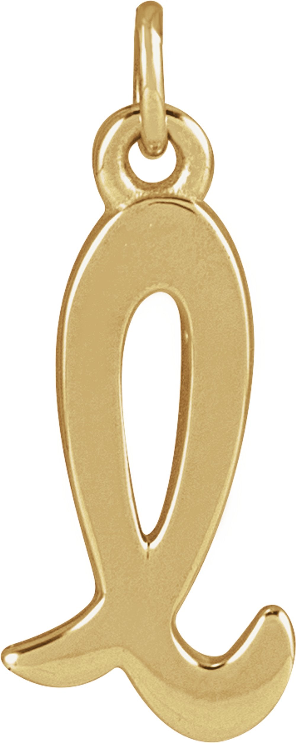 14K Yellow Gold Petite Initial L Pendant