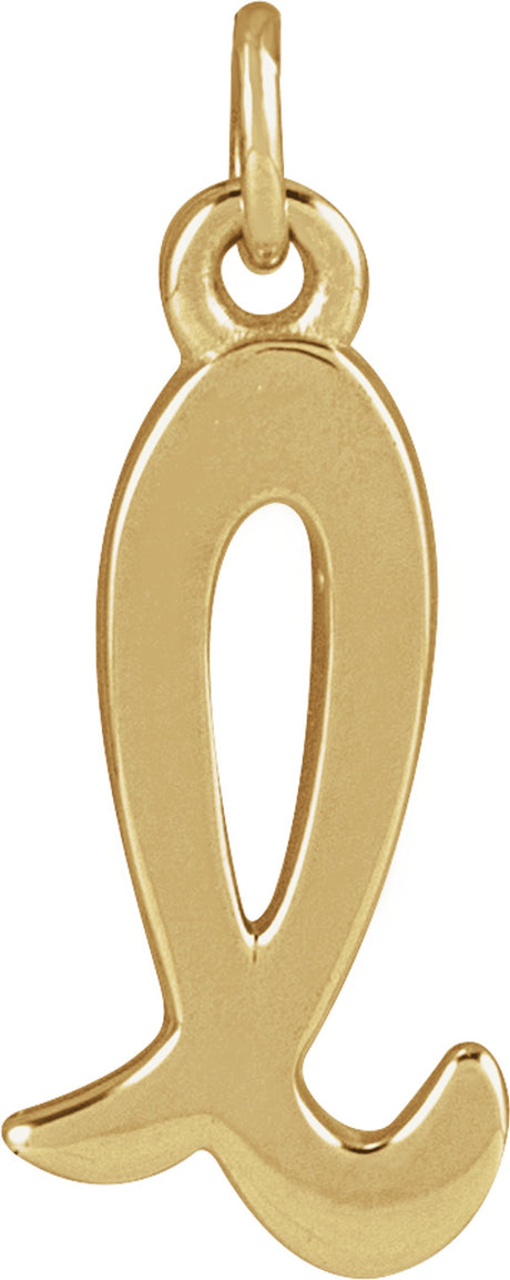 14K Yellow Gold Petite Initial L Pendant
