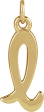 14K Yellow Gold Petite Initial L Pendant