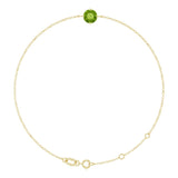 14K Yellow 6 mm Natural Peridot 6 1/2-7 1/2" Bracelet