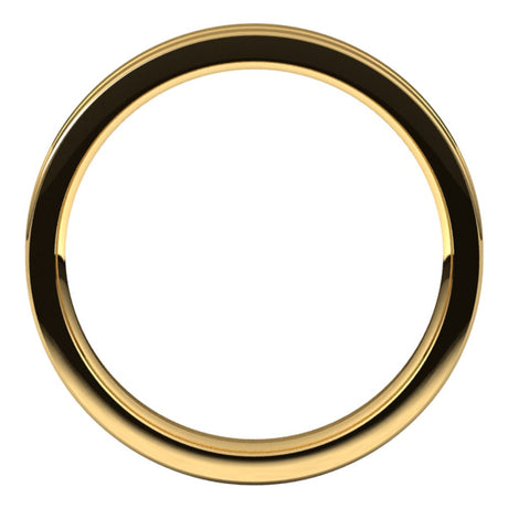 14K Yellow 3 mm Grooved Comfort-Fit Flat Band Size 5.5