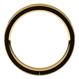 14K Yellow 4 mm Grooved Flat Comfort Fit Band