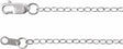 14K White Gold 1.8 mm Flat Cable 20" Chain