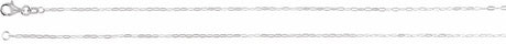 14K White Gold 1.25 mm Paperclip-Style 18" Chain