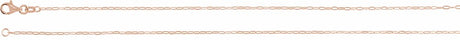 14K Rose 1.25 mm Paperclip-Style 18" Chain