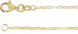 14K Yellow Gold 1.25 mm Paperclip-Style 20" Chain