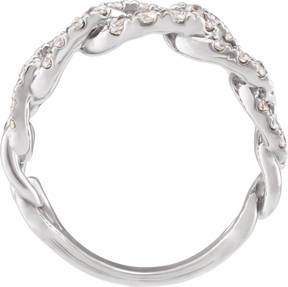 14K White 1 CTW Lab-Grown Diamond Ring