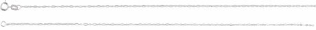 14K White Gold 1.25 mm Figaro 16" Chain