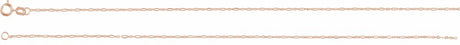 14K Rose Gold 1.25 mm Figaro 7" Chain