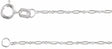 14K White Gold 1.25 mm Figaro 16" Chain