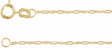 14K Yellow 1.25 mm Figaro 20" Chain