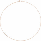 14K Rose Gold 1.25 mm Figaro 16" Chain