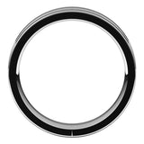 14K White 5 mm Grooved Comfort-Fit Flat Band Size 8