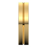 14K Yellow 5 mm Grooved Comfort-Fit Flat Band