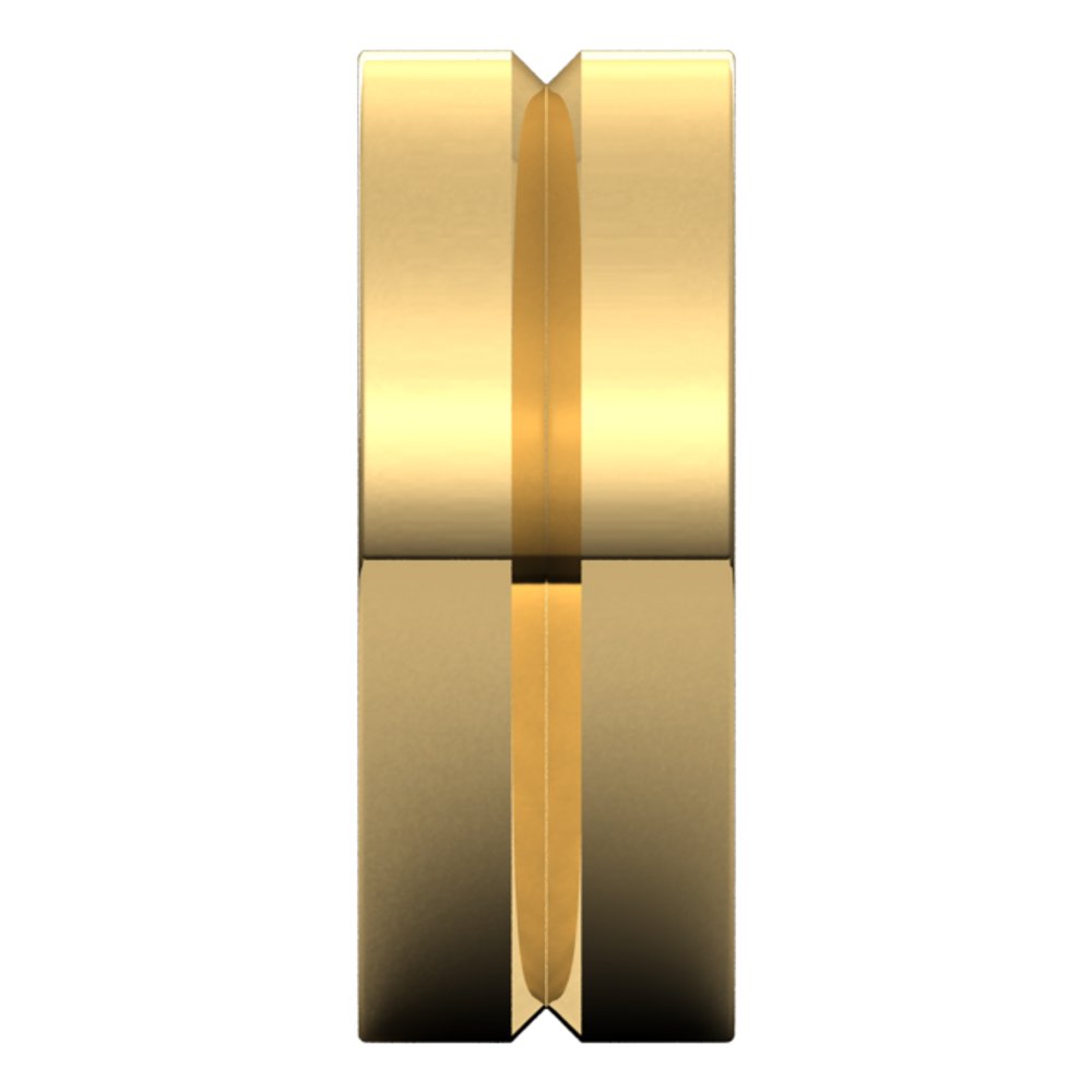 10K Yellow 8 mm Grooved Comfort-Fit Flat Band